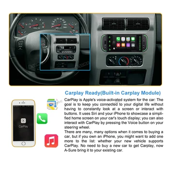 Un Seguro de Coche Multimedia con Android Auto 10 CarPlay DSP de WIFI GPS de Navegación Para Jeep Grand Cherokee, Wrangler Dodge Chrysler 2003-2006