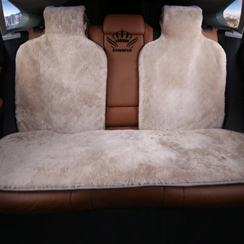 Un tamaño universal naturales de piel de oveja de piel de los cabos en el asiento de coche cubierta de Australia piel de oveja Combo Kit para el coche priora C078
