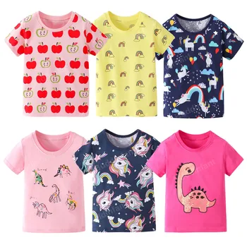 Unicornio parte superior de los niños caballo camiseta niñas, niño de la camiseta de la unicornio t-shirt niños camiseta arco iris niña ropa de verano camiseta