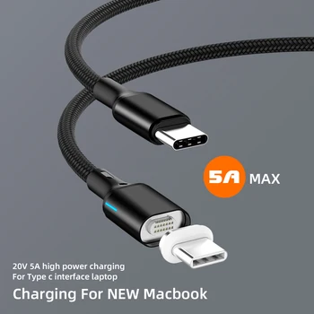 USB 3.1 Magnético Cable de 100W PD Carga Rápida 4.0 Tipo C a C Cable USB para Samsung S9 S10 5A Rápido Cable del Cargador para MacBook Pro