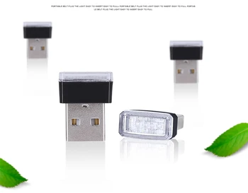 USB mini LED Inalámbrico del Interior del Coche Ambiente Atmósfera de Iluminación Decorativa Leve Luz Para hyundai Elantra 2016 2017 2018
