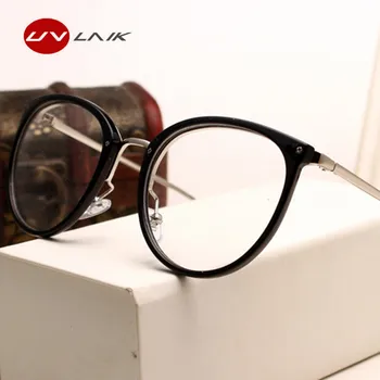 UVLAIK de la Moda de los Lentes Ópticos Transparentes de Lentes Miopía Gafas de Mujeres de la Vendimia del Metal Gafas de Mujer Diseñador de Marcos de Anteojos