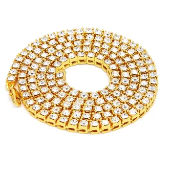 UWIN Oro/Oro Blanco de Color 2 canchas de Cadenas Paquete de Collar de 5mm de la Moda Hip-hop de la Joyería Para los Hombres del Envío de la Gota