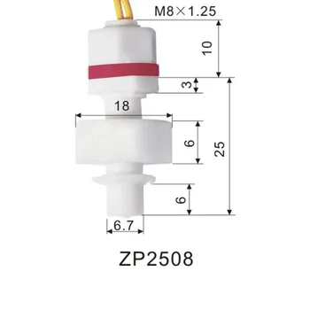 UXCELL 5pcs PP Interruptores de Flotador M8/10 37/57/90mm Vertical de Líquido Control de Nivel del Agua del Sensor de Plástico blanco Blanco Azul para el Tanque de la Piscina