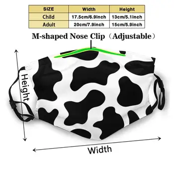 Vaca Imprimir El Patrón! La Moda De Impresión Reutilizable Divertido Pm2.5 Filtro En La Boca De La Máscara De Cara De Vaca Patrón Cowprint Vaca Moo Yeehaw