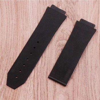 Ver los accesorios para HUBLOT Hengbao de la goma de silicona impermeable cinturón de los hombres y las mujeres del reloj de la correa de 25x19mm