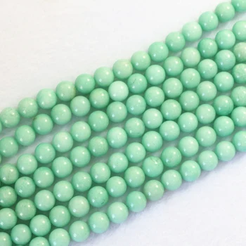 Verde Natural de Amazonita de piedra calcedonia suelta perlas de 6mm 8mm 10mm 12mm de la joyería de la ronda de bolas precio de fábrica encontrar de 15 pulgadas B134
