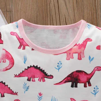 Vestido de las niñas 2020 Nuevas Marcas de Bebé, Vestidos de Dinosaurio Diseño de Impresión de la Princesa Vestido de los Niños Ropa Niños Ropa