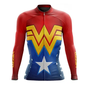 VEZZO chaqueta de ciclismo de invierno de las mujeres ropa de abrigo ropa ciclismo largo de lana ropa de moto pro team de bicicletas uniforme roadbike jersey