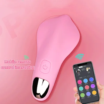 Vibran las bragas Con la APLICACIÓN de control remoto Invisible Tranquilo Panty Vibrador Portátil Estimulador de Clítoris Adulta de los Juguetes Sexuales para Mujeres