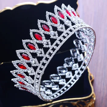 Vintage de Cristal de la Boda Tiaras y Coronas de Reina de Novia de la Cabeza Diadema Tocado de Novia de la Princesa de Cabello en Mujeres de la Joyería de los Accesorios