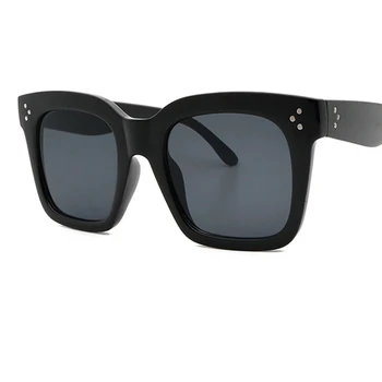 Vintage Gradiente de la Plaza de gafas de sol de mujer de moda negro remache tonos para las mujeres, Gafas de sol Mujer UV400