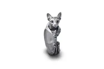 Vintage Retro Gato Sphynx anillos Aman a los animales domésticos de los Animales de la joyería