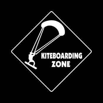 Volkrays de Moda etiqueta Engomada del Coche de Kiteboarding Señal de Cruce de Zona de Cuerpo Entero Accesorios Reflectantes, Vinilo resistente al agua Decal,14cm*14cm