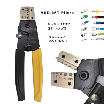 VSD-06T 0.25-2.5mm23-14AWG 3 En 1 de engaste herramientas mini-tipo de auto-ajustable alicates herramienta multi de la Carcasa tipo de pinza especial