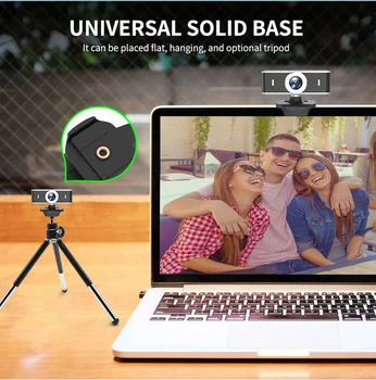 Webcam Full HD 1080P de la Cámara Web Con Micrófono USB Plug Enfoque Manual Portátil WebCameras Para PC de Escritorio del Ordenador Portátil