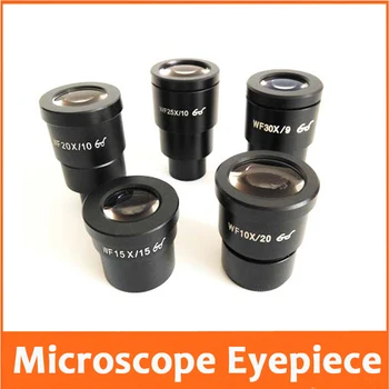 WF10X 15X 20X wf25x WF30X 20 mm 10 mm 9 mm de Vidrio Óptico de Alta Eyepiont Estéreo Ocular del Microscopio con Lente de Montaje Tamaño 30mm