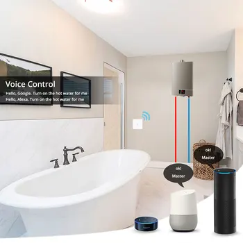 WiFi Smart Caldera Interruptor del Calentador de Agua de Vida Inteligente Tuya APLICACIÓN de Control Remoto de Amazon Alexa Echo principal de Google Voice Control Panel de Vidrio