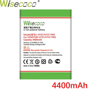 WISECOCO 4400mAh Batería Para Homtom HT37 HT 37 Pro Teléfono Móvil En material de Alta Calidad de la Batería+Número de Seguimiento