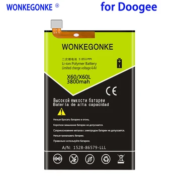 WONKEGONKE 3800mah Para Doogee X60 X60L Batería de Alta calidad de la batería del teléfono móvil con número de seguimiento