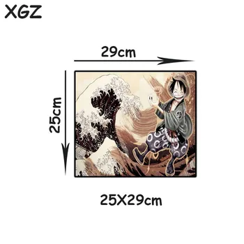 XGZ Gran Juego alfombrilla de Ratón Negro de Bloqueo Borde Anime One Piece Luffy Equipo de Oficina Personalizado Mesa Escritorio Mat Xxl de Goma antideslizante Montaña