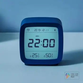 Xiaomi Bluetooth Reloj despertador Termómetro Digital de Monitorización de Temperatura y Humedad Suave Luz de la Noche 3 En 1 Trabajo con Mijia App