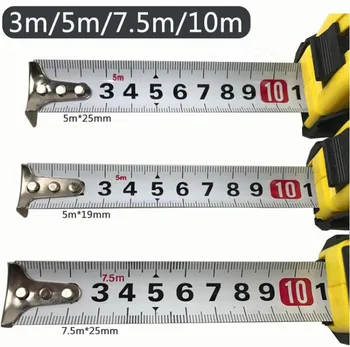 XLTOWN nueva 3/5/7.5/10 m de cinta de medición de alta precisión de acero inoxidable durable gobernante profesional de la herramienta de medición de cinta de medir
