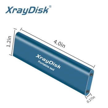 XrayDisk Portable SSD de 256 gb Externo SSD de 512 GB Portable SSD disco duro Externo hdd para el ordenador portátil de escritorio con el Tipo C USB3.1 Gen 2