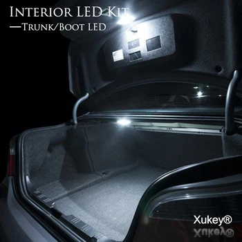 Xukey de Coches de Luces LED Interiores Kit Para Ford Fiesta 2009 - 2019 Cúpula Mapa de la Puerta Placa de Número de T10 194 168 W5W Bombillas Blancas CANbus