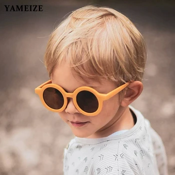 YAMEIZE de la Moda de la Ronda de Gafas de sol de Niños Chicos Chicas Vintage Gafas de Sol de Protección UV de los Clásicos de las Gafas de Lentes De Sol Gafas