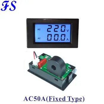 YB4835DVA de Voltaje CA medición de Corriente AC80-300 150-500V LCD Digital Voltímetro Amperímetro AC10A 50A 100A 200A 500A 1000A VA Doble Medidor