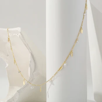 Yhpup Exquisito Cristal de Diseño de Collar de las Mujeres del Encanto del Metal de la Cadena Gargantilla de Oro de la Joyería Collares de la Muchacha de Partido de Regalo