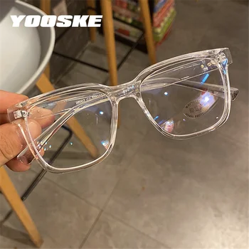 YOOSKE 2020 Bloqueo de la Luz Azul Gafas de Marco de los Hombres de gran tamaño Gafas de marcos para las Mujeres Claro Óptica Gafas Gafas de Equipo