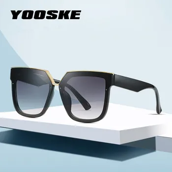 YOOSKE Vintage Gafas de sol de los Hombres de la Marca del Diseñador de Gradiente de Gafas de Sol de Tonos Mujeres Retro de gran tamaño Gafas de sol Mujer Espejo UV400