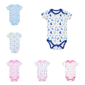 Zi Ning 2020 nuevas algodón Bebé mameluco Manga Corta ropa de bebé de Una sola Pieza de Verano Unisex Ropa de Bebé niña y niño de monos