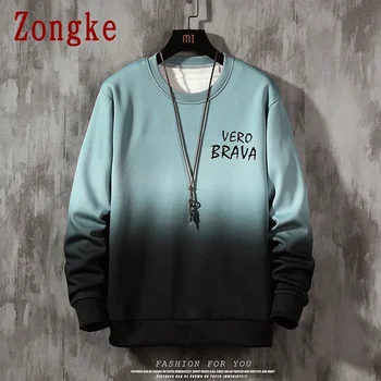 Zongke O-Cuello Casual Pullover Sudadera hombre de Hip Hop Japonés Streetwear Sudaderas Para Hombres Ropa 2020 de la Nueva Llegada de la M-5XL