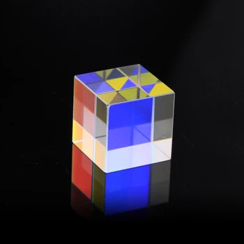 Óptica de Cristal de Colores del Cubo Prisma 6sides Luz X-cube Haz la División de la Decoración del Hogar, Regalos de Cumpleaños de los Niños
